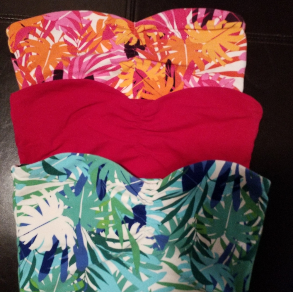 3 piece multi color halter top